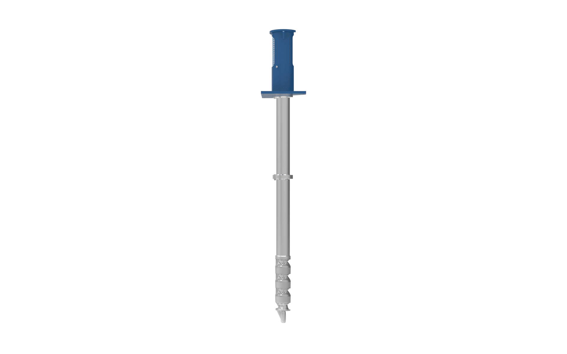 FLOWAY® VTSP VERTICAL TURBINE SOLIDS PUMP left side view