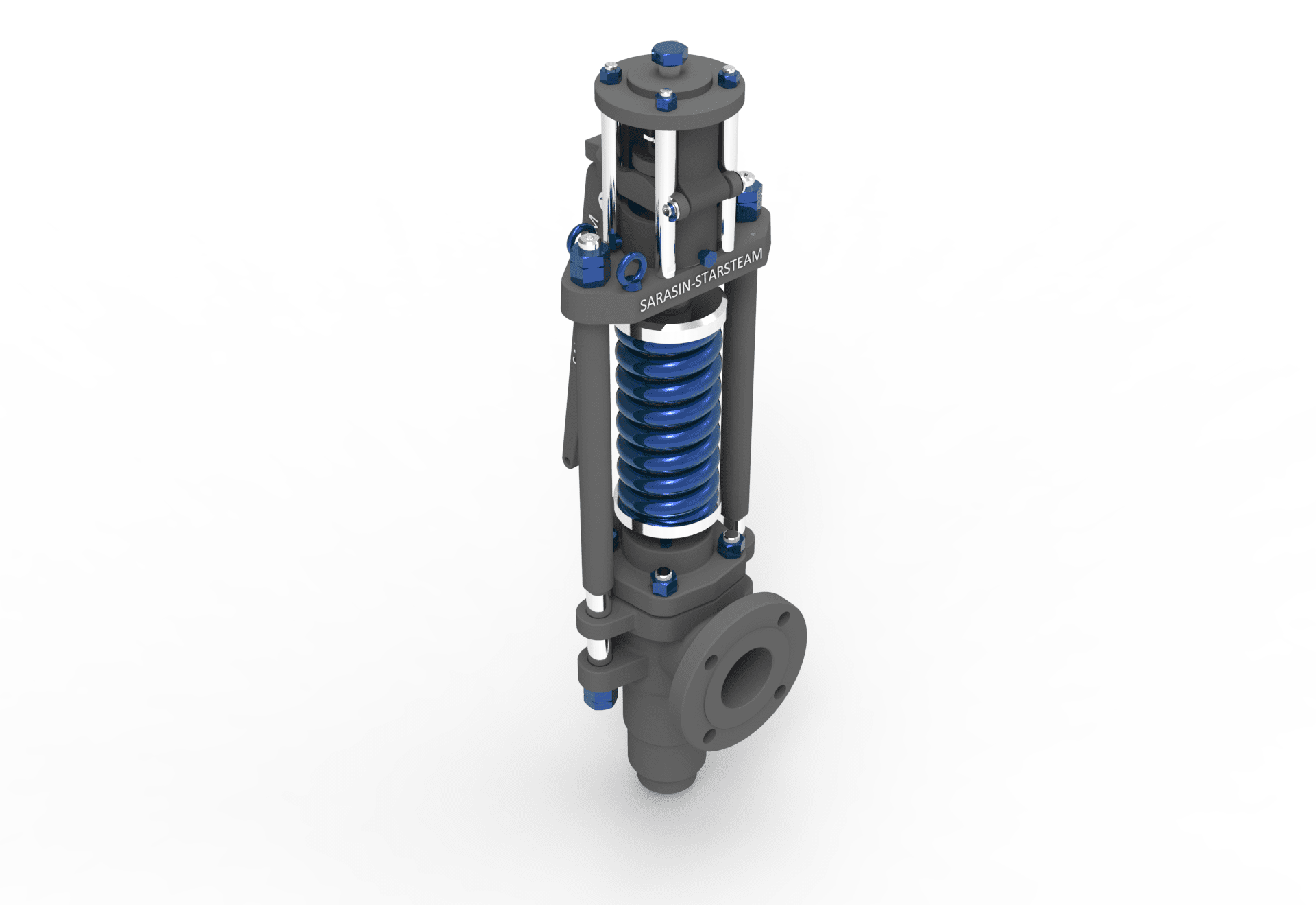 SARASIN-RSBD® STARSTEAM (V SERIES) SAFETY VALVE right angle front view