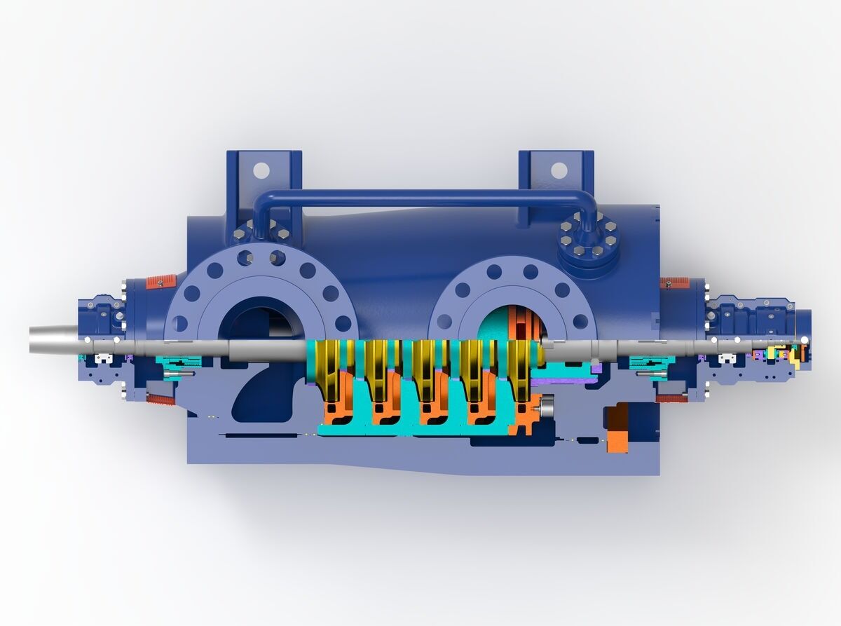 BB5 - TMP model: MESB – MESB-D Centrifugal-Pump - Side Mechanical View