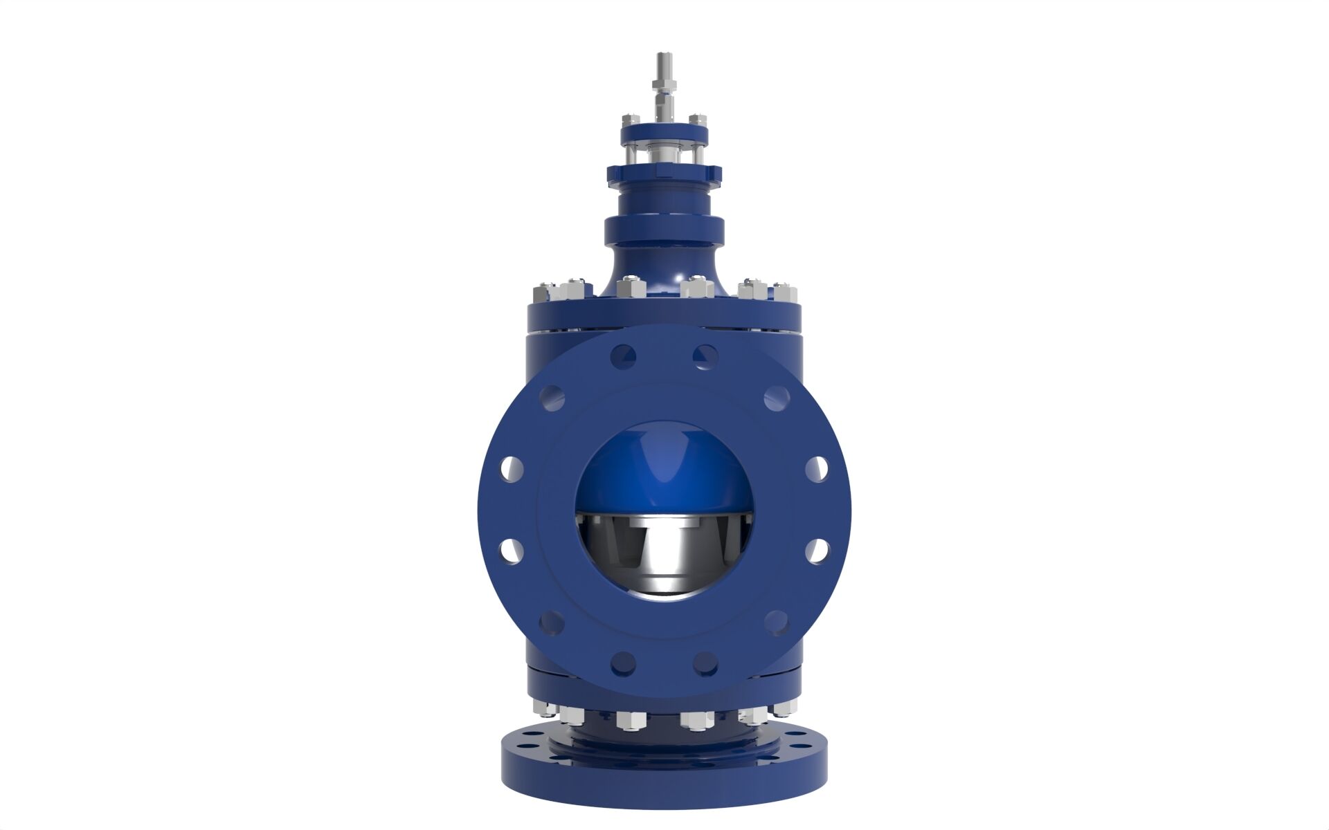 Backside view of a Blakeborough BV830 Three Way Valve manufactured by Trillium Flow Technologies