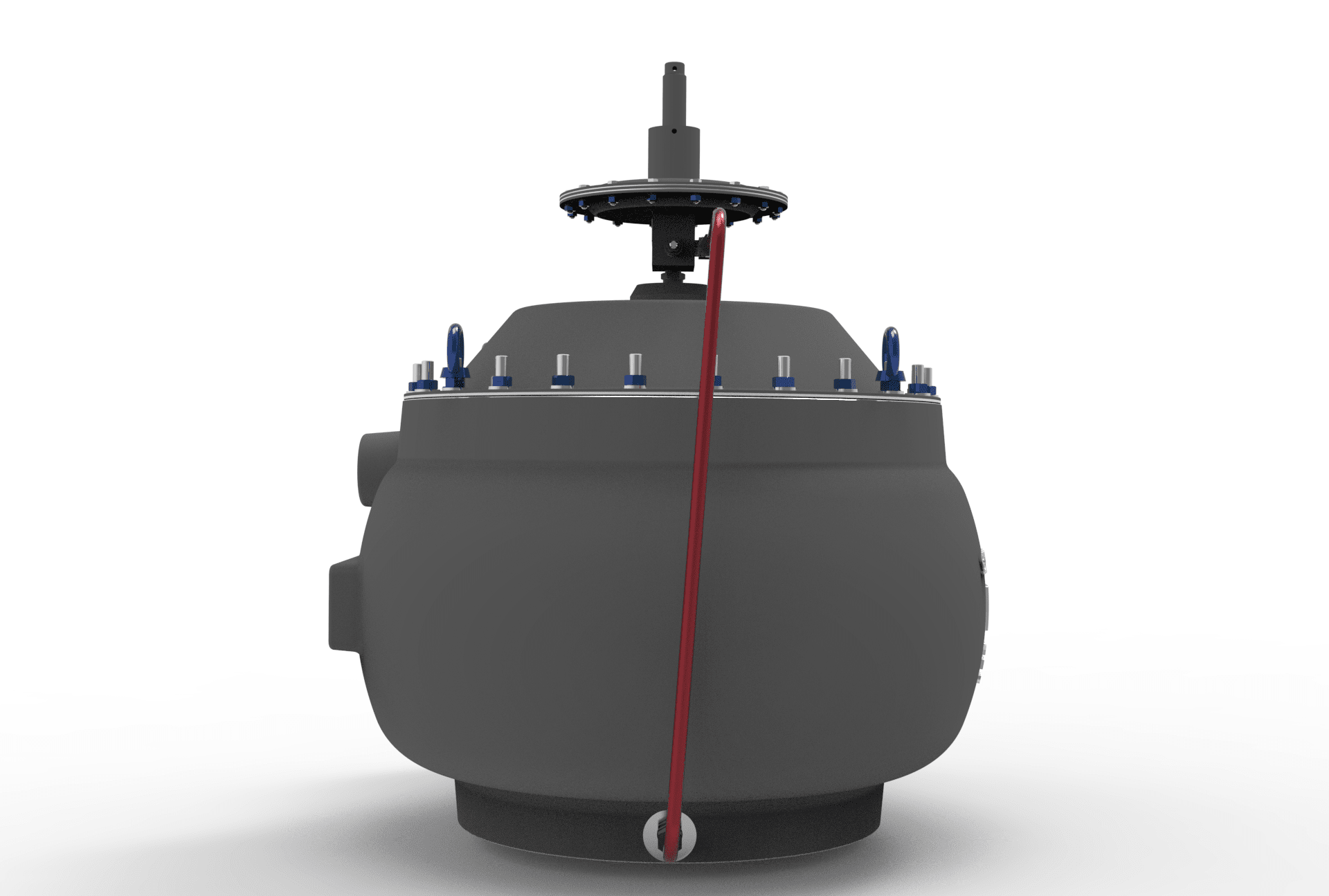 SARASIN-RSBD® 74LP, 74VP, & 78LP SERIES PILOT OPERATED PRESSURE RELIEF VALVE, back view