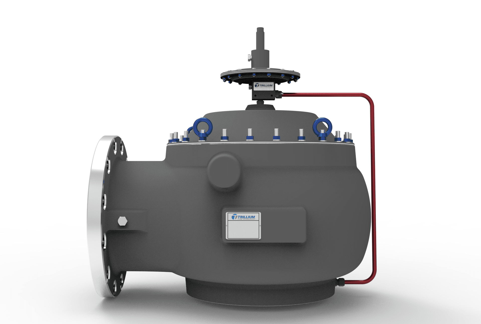 SARASIN-RSBD® 74LP, 74VP, & 78LP SERIES PILOT OPERATED PRESSURE RELIEF VALVE, left side view