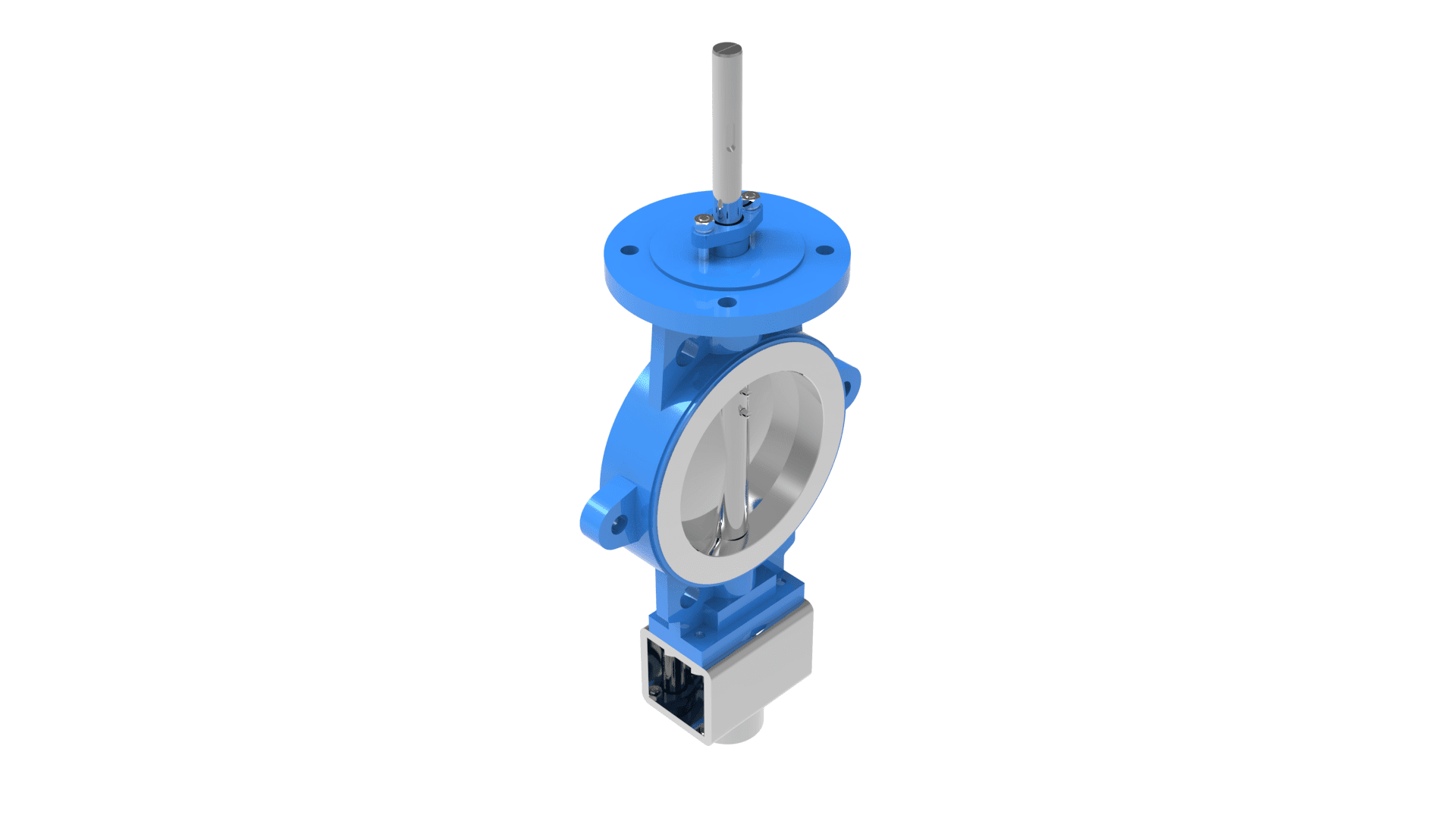 BATLEY VALVE® BV 34000 VULCANISED RUBBER LINED right angled view