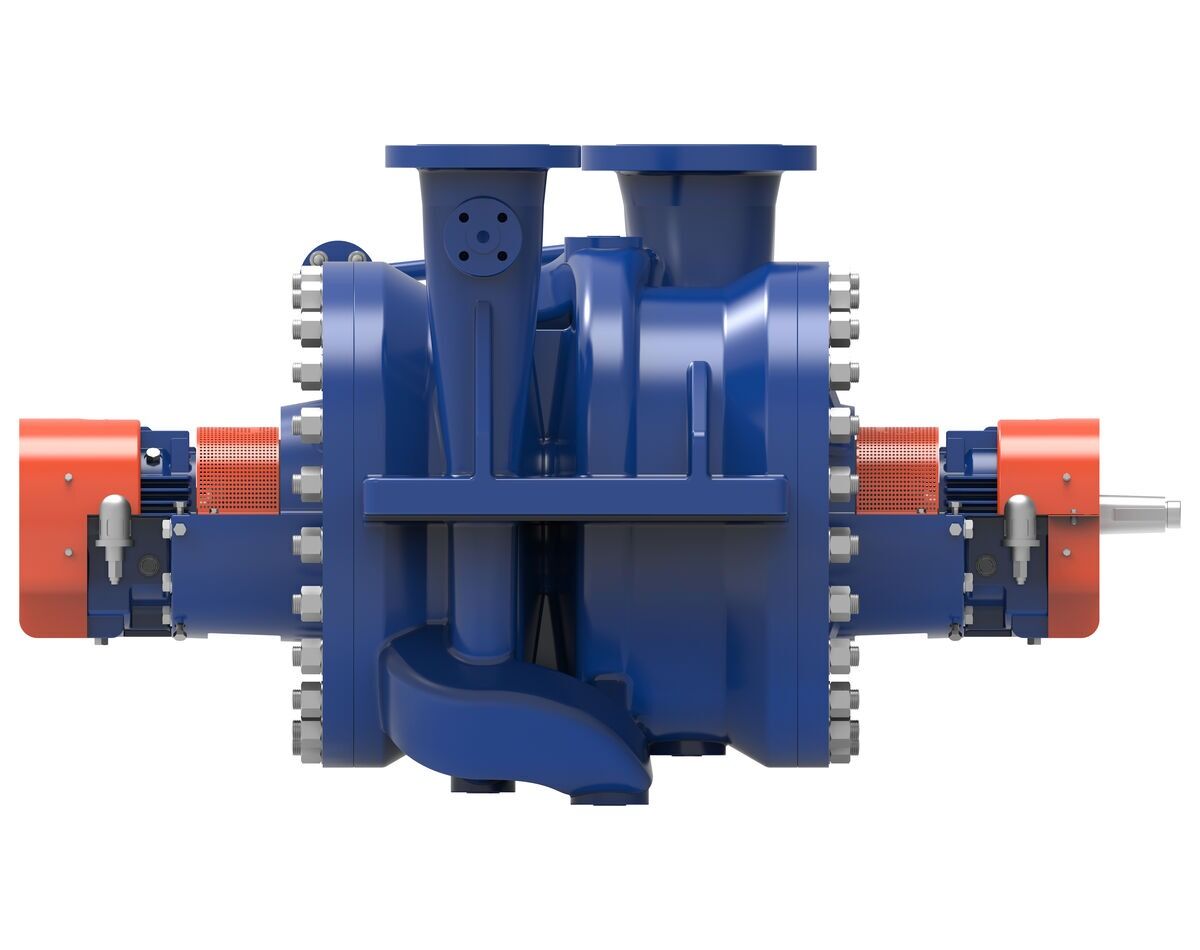 DH & DDH BB2 Type API 610 Centrifugal Pump - Side View