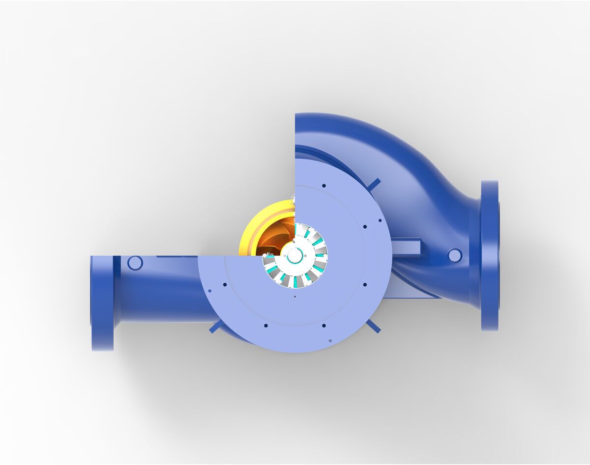 DSIL OH3 type API 610 Centrifugal Pump - Verticle View 1