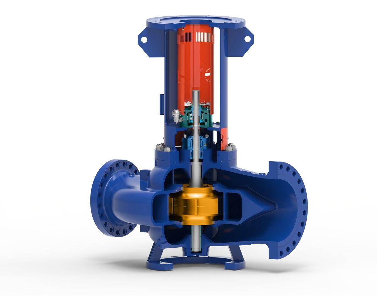 DSIL OH3 type API 610 Centrifugal Pump - Perspective View