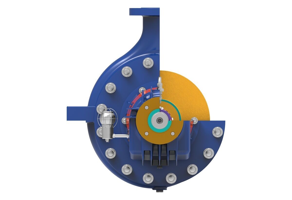 R OH2 type API 610 Centrifugal Pump - Side Mechanical View 1