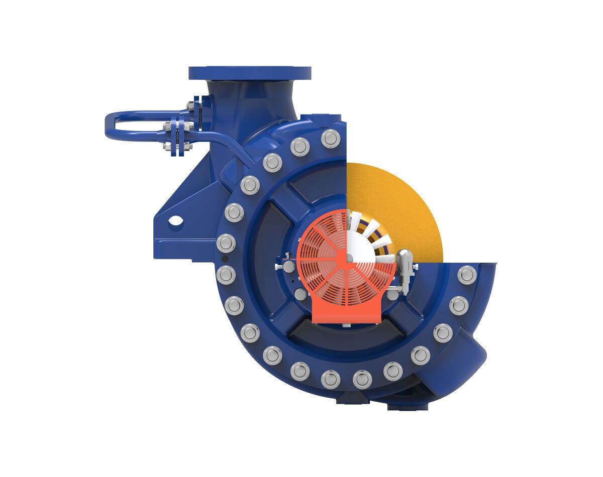 DH & DDH BB2 Type API 610 Centrifugal Pump - Side Mechanical View 2