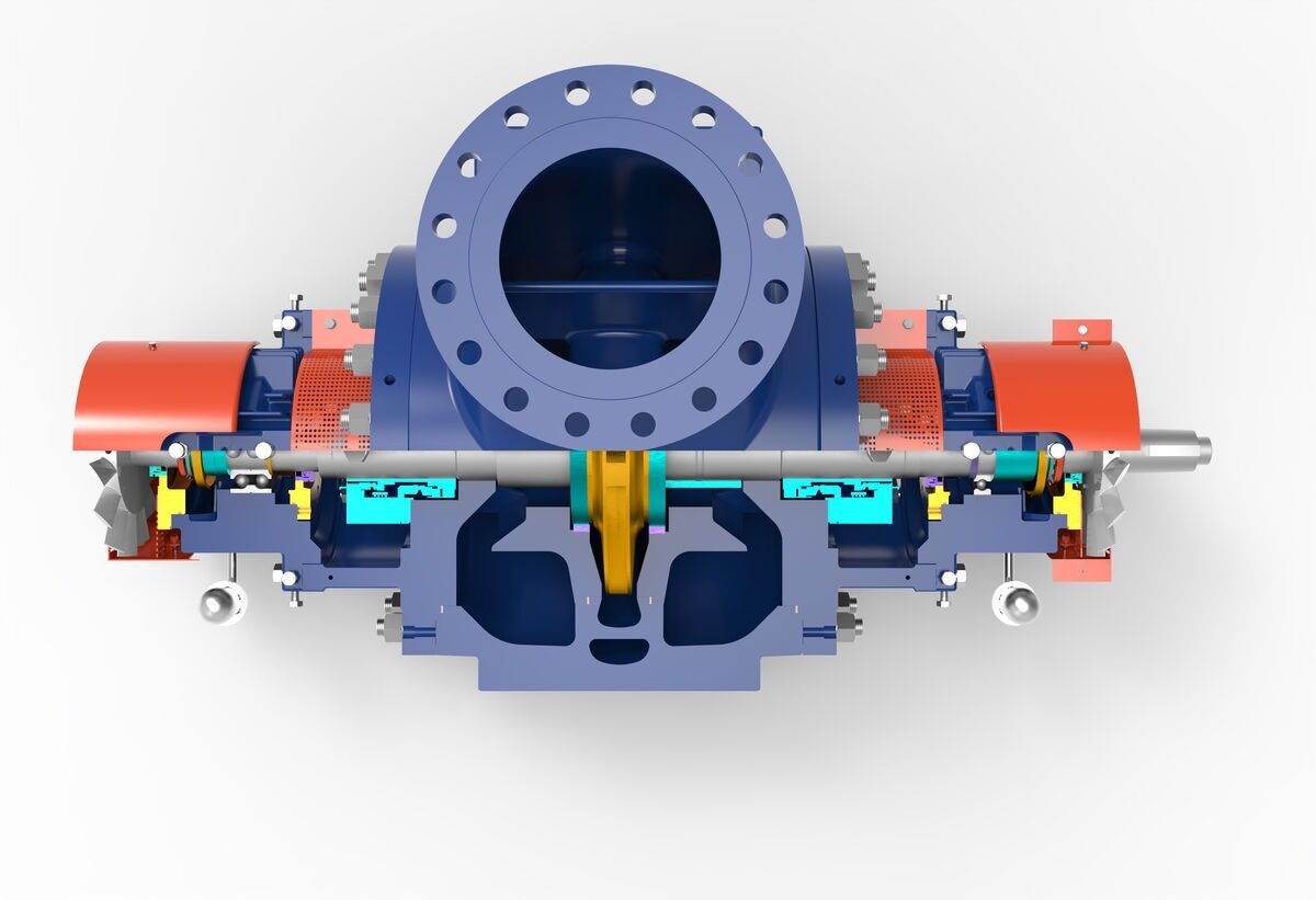 DSA BB2 Type API 610 Centrifugal Pump - Perspective View 1