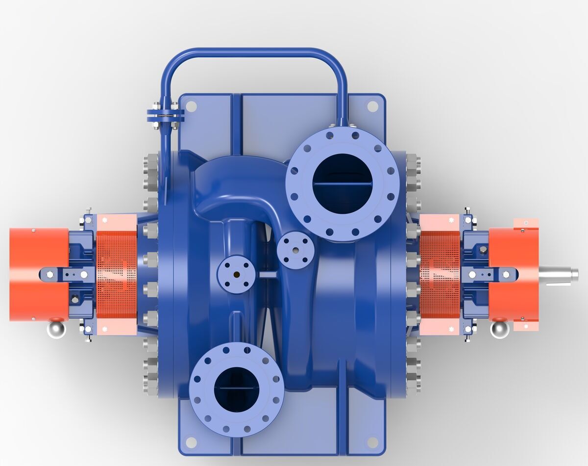 DH & DDH BB2 Type API 610 Centrifugal Pump - Verticle Mechanical View