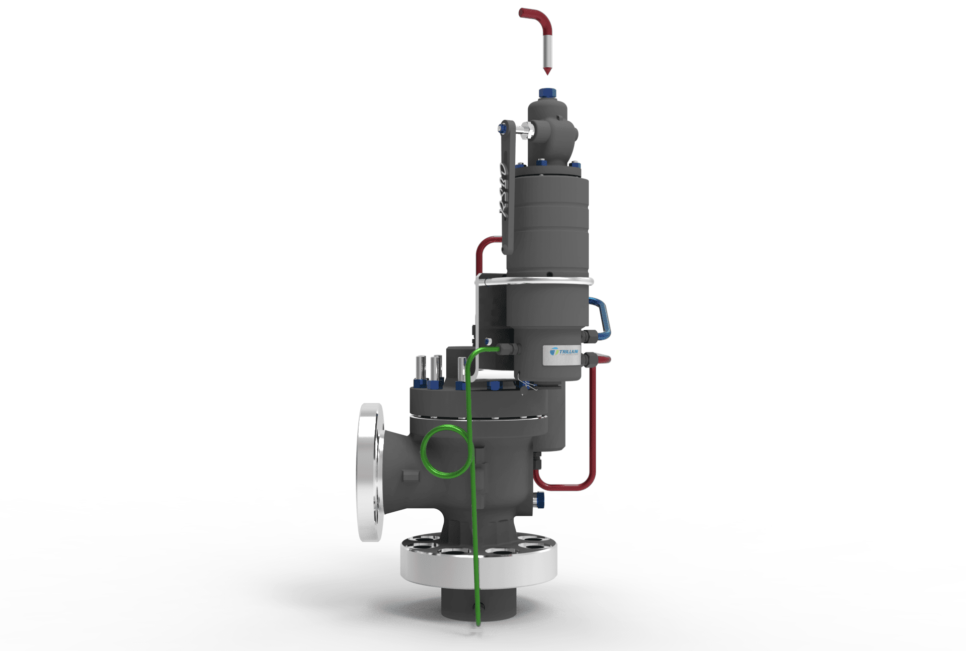 SARASIN-RSBD® STARECO (76E SERIES) PILOT OPERATED PRESSURE RELIEF VALVE left side view