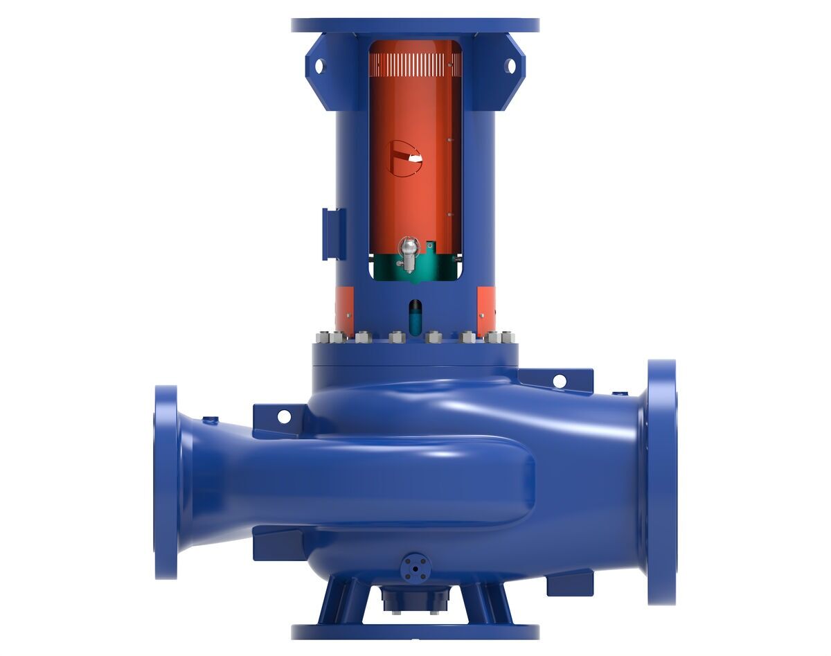 DSIL OH3 type API 610 Centrifugal Pump - Side View