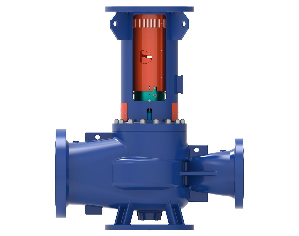 DSIL OH3 type API 610 Centrifugal Pump - Side Mechanical View 3