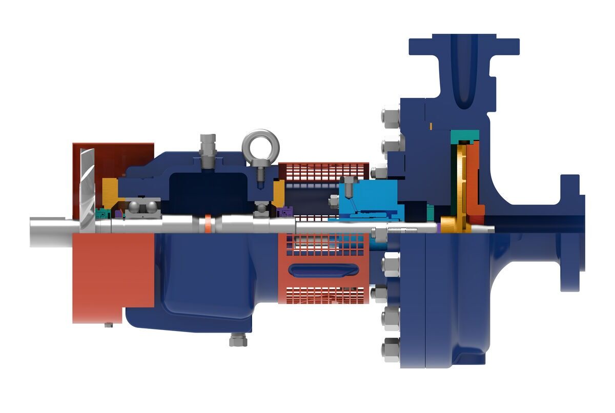 RL OH2 type API 610 Centrifugal Pump - Side Mechanical View 1