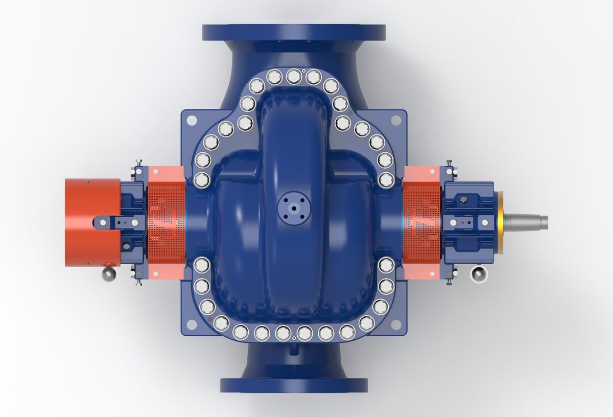 AXD BB1 type API 610 Centrifugal Pump - Top Mechanical View