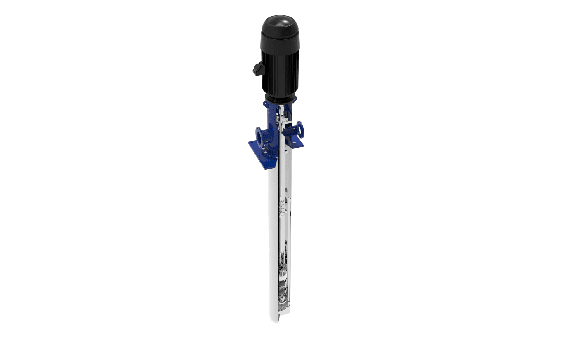 FLOWAY® VHP API 610 VERTICAL TURBINE PUMP left side angled view