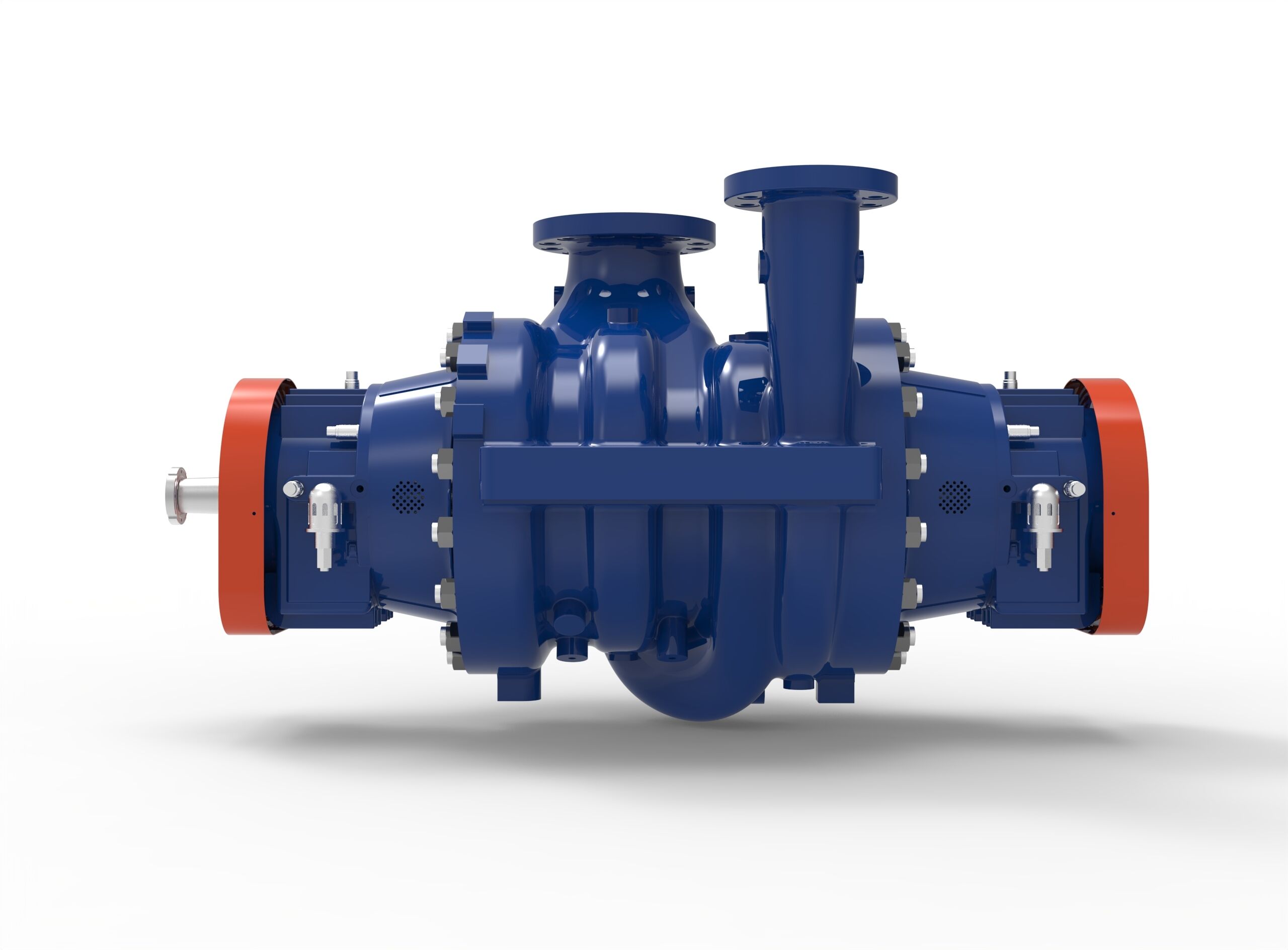 Left side view of a Termomeccanica Pompe A2PD 610 Centrifugal Pump manufactured by Trillium Flow Technologies