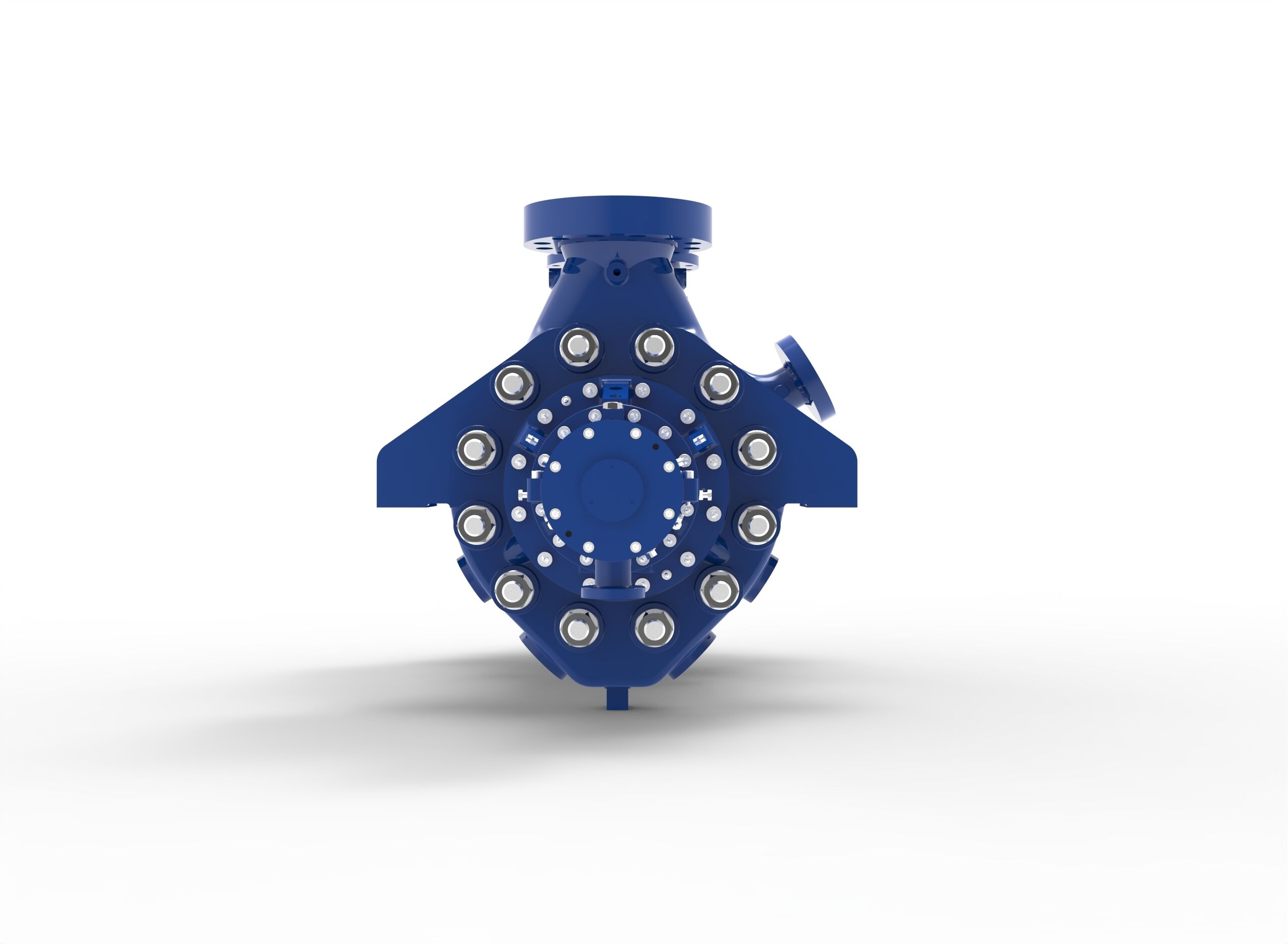 Right side view of a Termomeccanica Pompe MES & MESD BB4 TYPE API 610 Centrifugal Pump manufactured by Trillium Flow Technologies