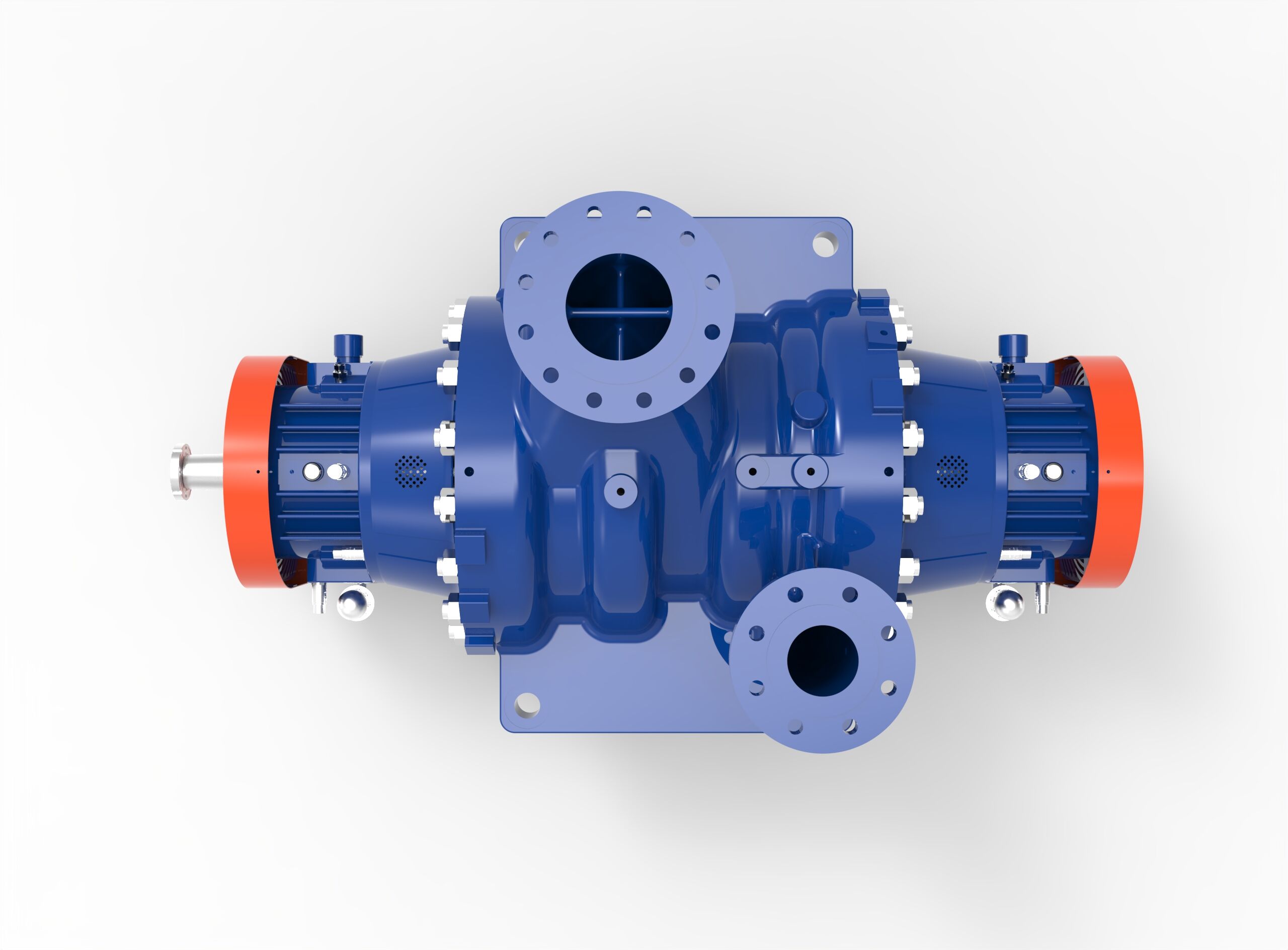 Top view of a Termomeccanica Pompe A2PD 610 Centrifugal Pump manufactured by Trillium Flow Technologies