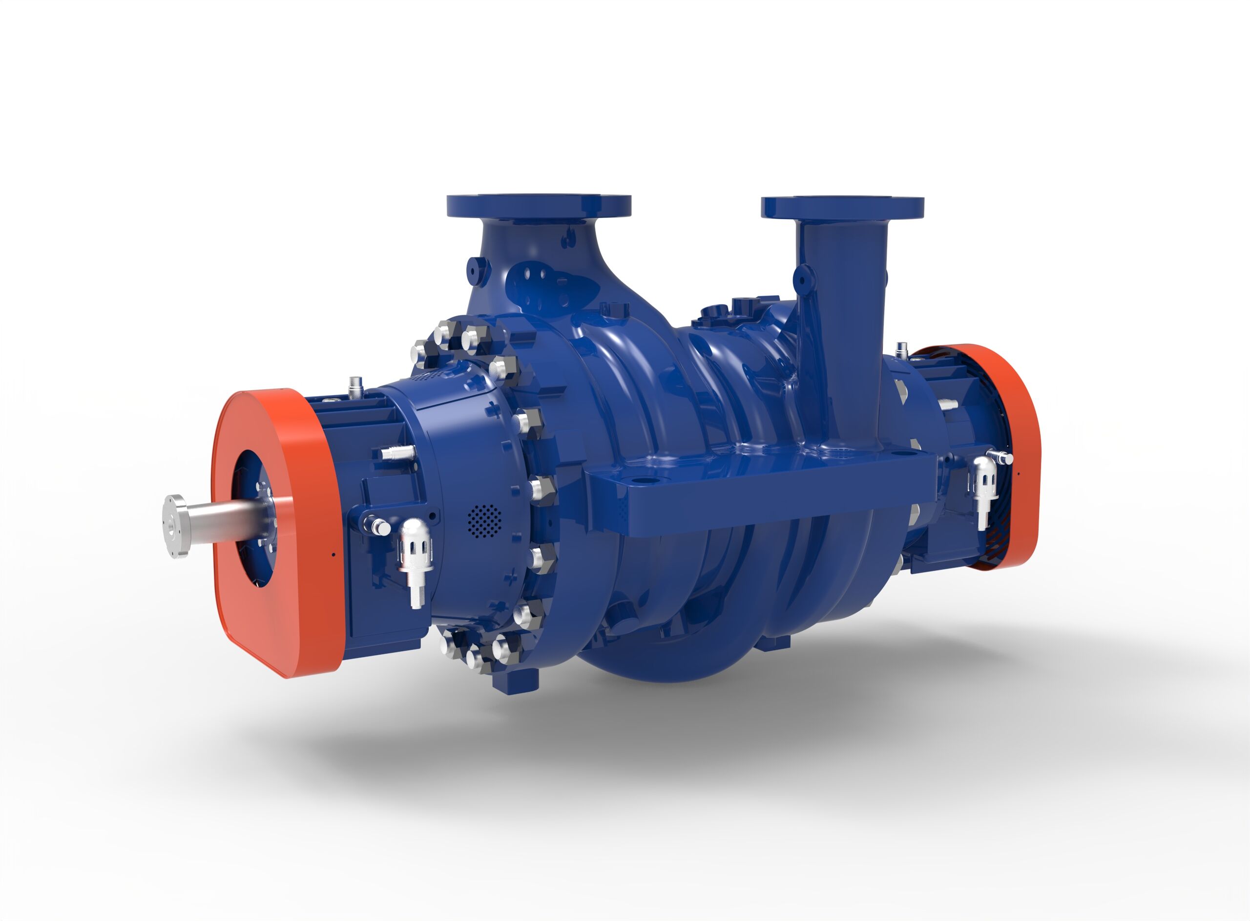 Angled front right side view of a Termomeccanica Pompe A2PD 610 Centrifugal Pump manufactured by Trillium Flow Technologies