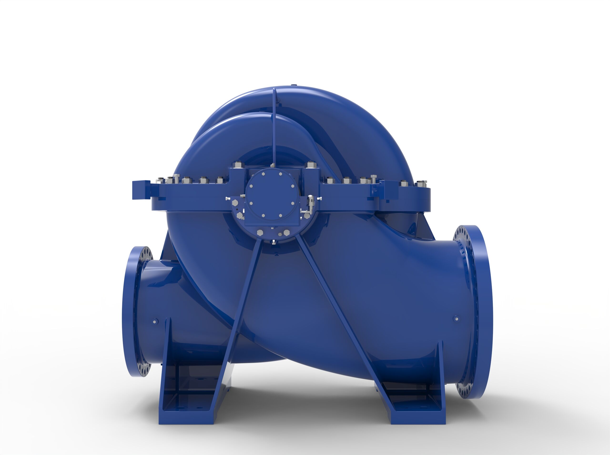 Front view of a Termomeccanica Pompe DD BB1 TYPE API 610 Centrifugal Pump manufactured by Trillium Flow Technologies