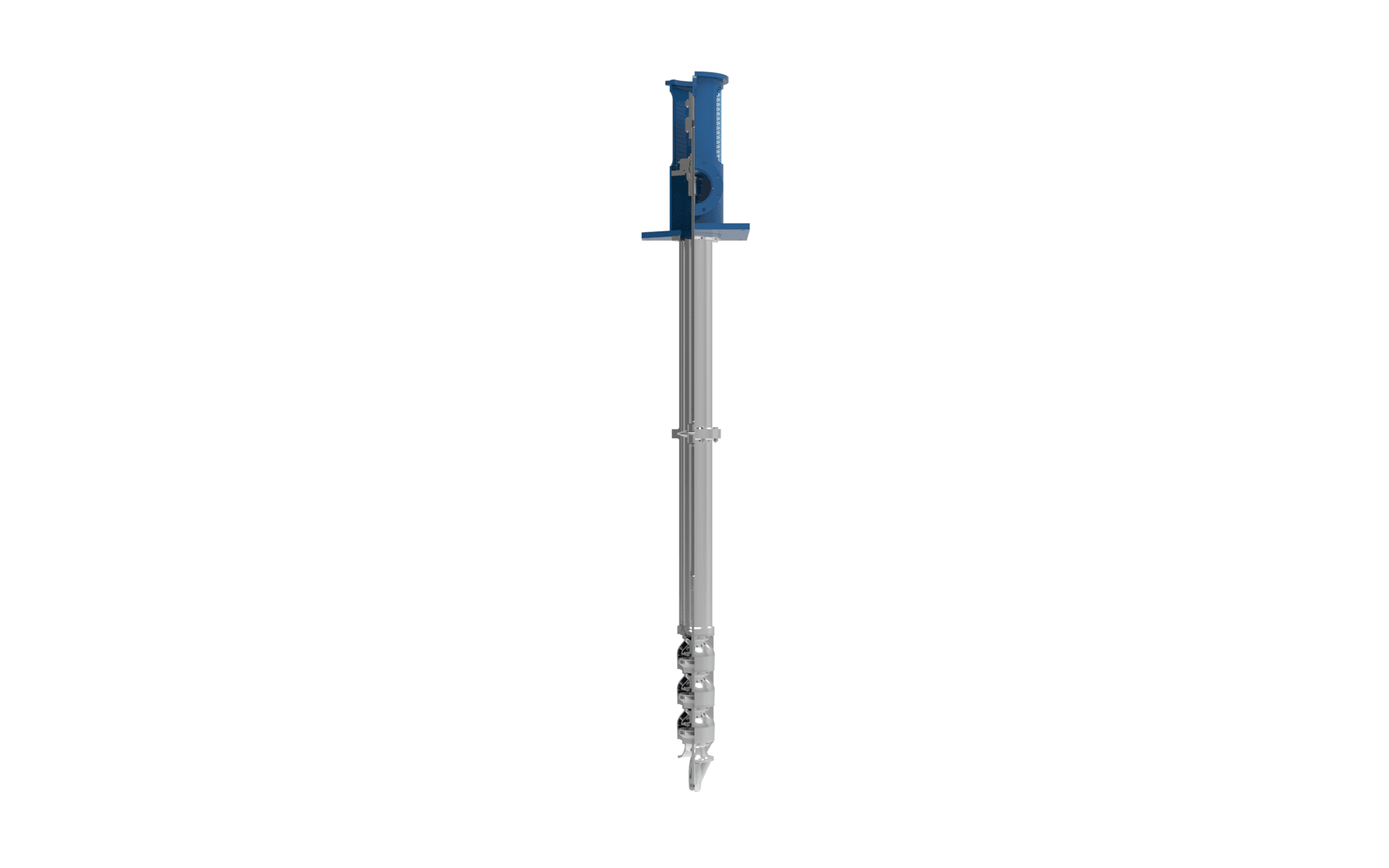 FLOWAY® VTSP VERTICAL TURBINE SOLIDS PUMP right side view