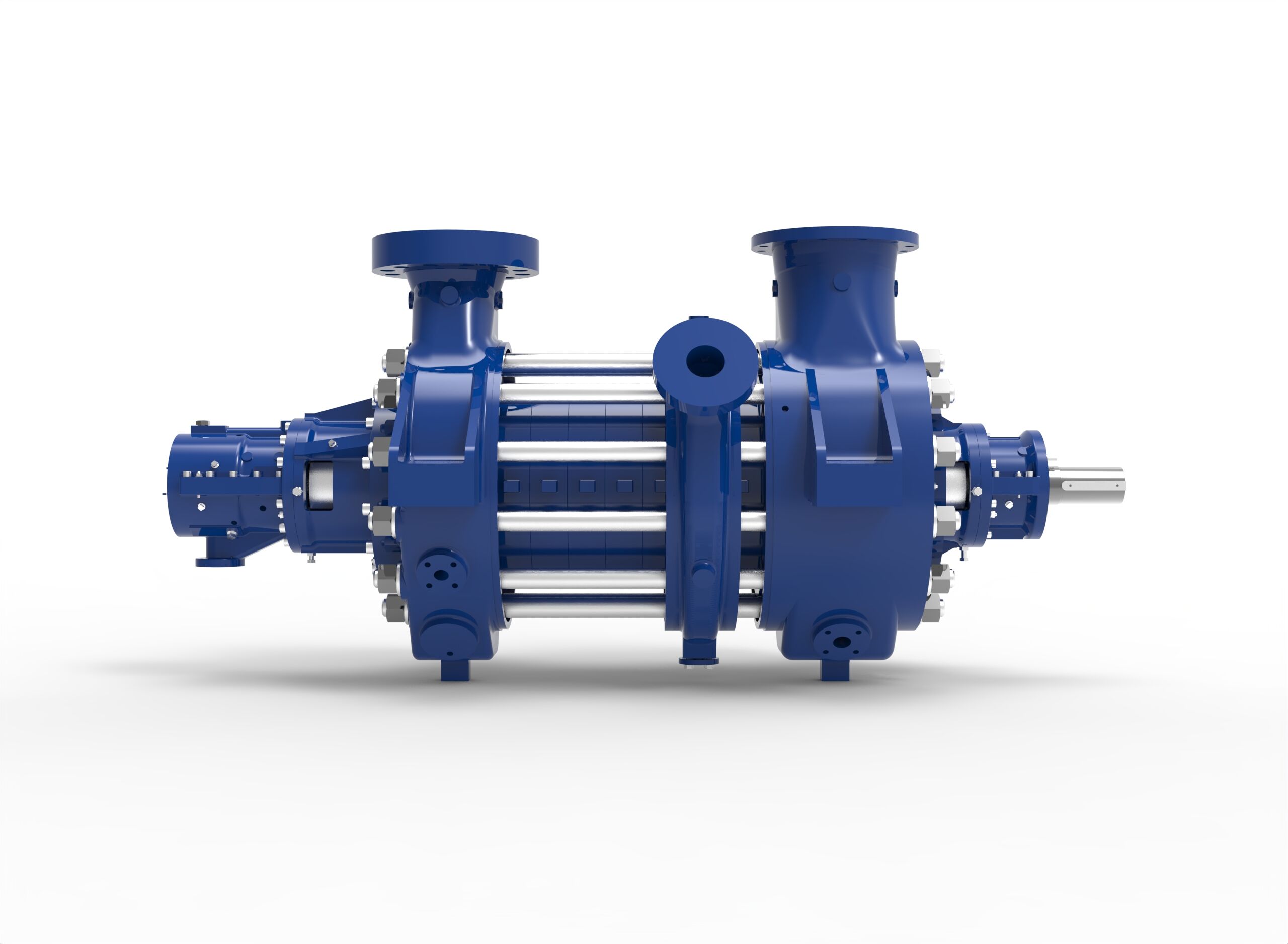 Backside view of a Termomeccanica Pompe MES & MESD BB4 TYPE API 610 Centrifugal Pump manufactured by Trillium Flow Technologies