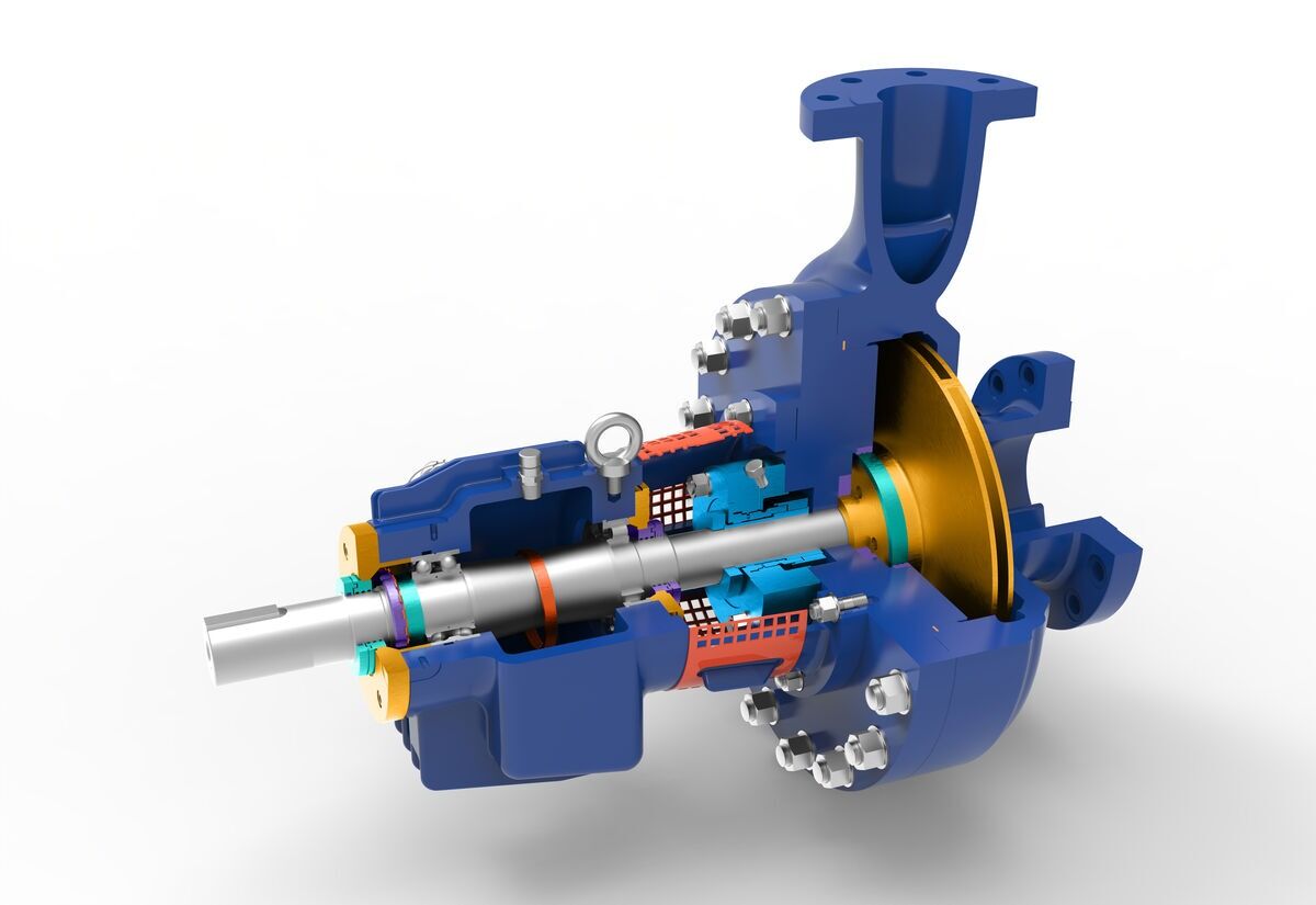 R OH2 type API 610 Centrifugal Pump - Perspective View